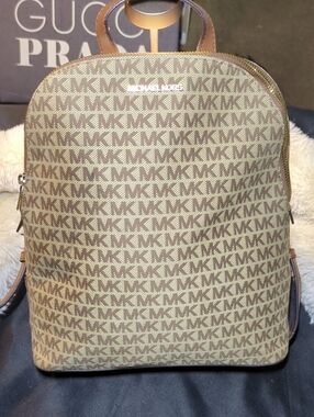 Michael Kors Brown Monogram Backpack NOW ONLY $110